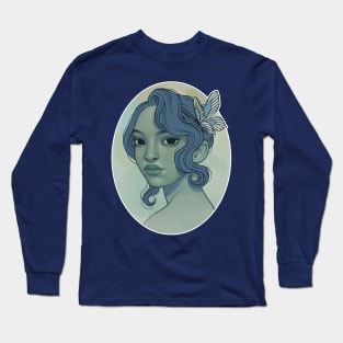 Green Portrait Long Sleeve T-Shirt